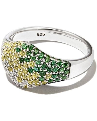 Tom Wood Gradient Crystal-embellished Ring - Green