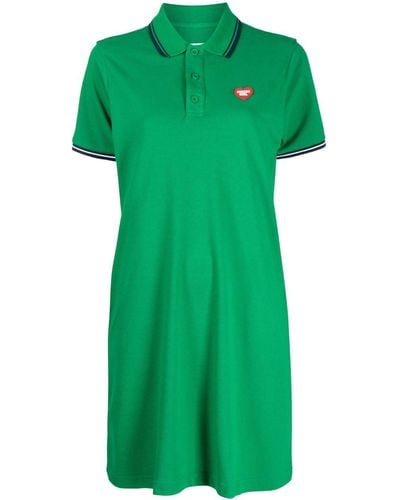 Chocoolate Logo-embroidered Polo Dress - Green