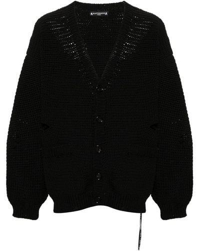 Mastermind Japan Skull Chunky-knit Cardigan - Black