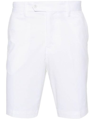 J.Lindeberg Pressed-crease Button-fastening Shorts - White