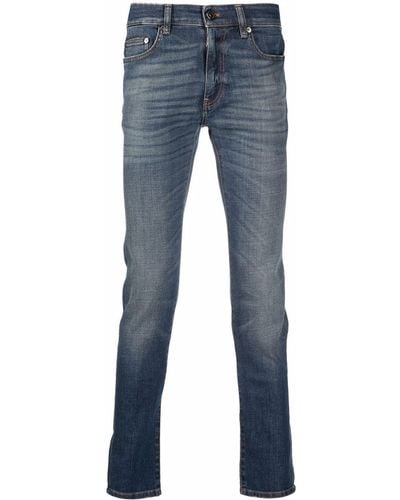 Pt05 Halbhohe Slim-Fit-Jeans - Blau