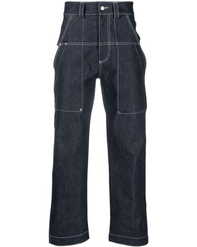 Sunnei Rivetti Jeans mit Cargo-Taschen - Blau