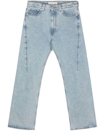 Y. Project Evergreen Wire Straight-Leg-Jeans - Blau