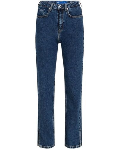 Karl Lagerfeld High-rise Straight-leg Jeans - Blue