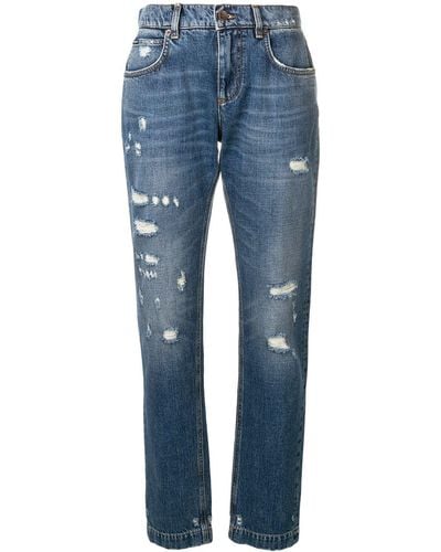 Dolce & Gabbana Distressed Effect Jeans - Blue