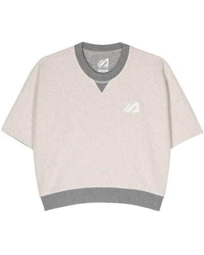 Autry French-terry Short-sleeve Sweatshirt - White