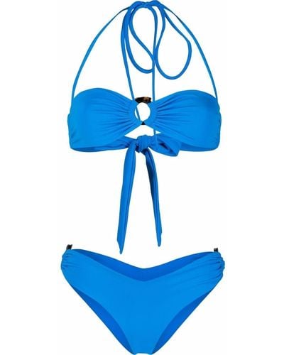 GIUSEPPE DI MORABITO Ring-embellished Bikini Set - Blue