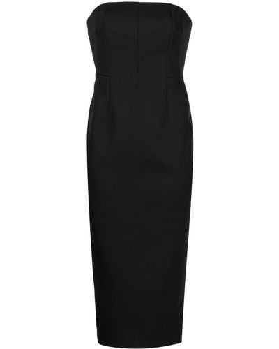 Rachel Gilbert Minah Strapless Midi Dress - Black