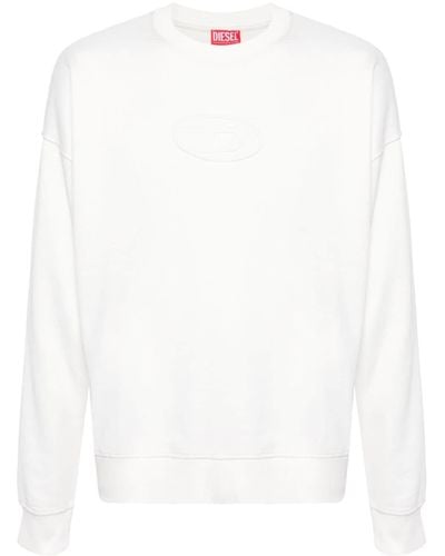DIESEL S-Roby-N1 Sweatshirt mit Logo-Stickerei - Weiß