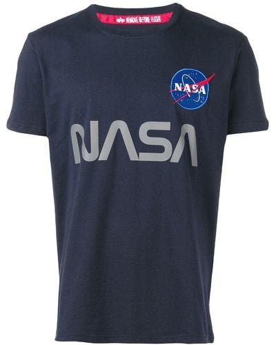 Alpha Industries X Nasa Graphic T-shirt - Blue