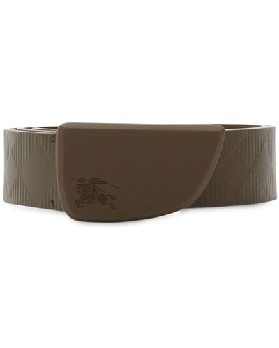 Burberry Equestrian Knight Leather Belt - Brown
