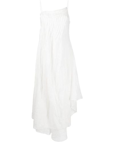 Marc Le Bihan Asymmetrisches Kleid mit Falten - Weiß