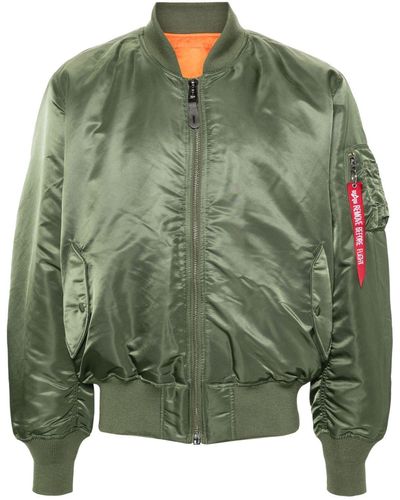 Alpha Industries Ma-1 Bomberjack Met Rits - Groen