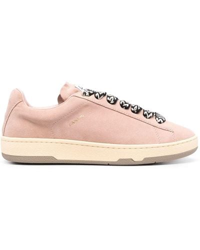 Lanvin Lite Curb Sneakers aus Wildleder - Pink