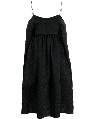 Cecilie Bahnsen Textured Empire-line Dress - Black