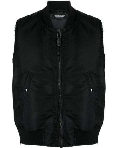 Undercover Zip-up Padded Vest - Black