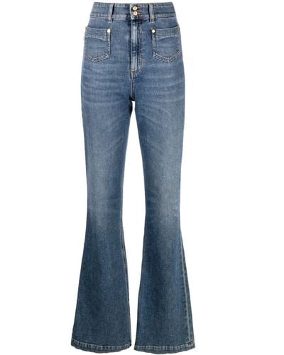 Just Cavalli Ausgestellte Jeans mit Logo-Patch - Blau