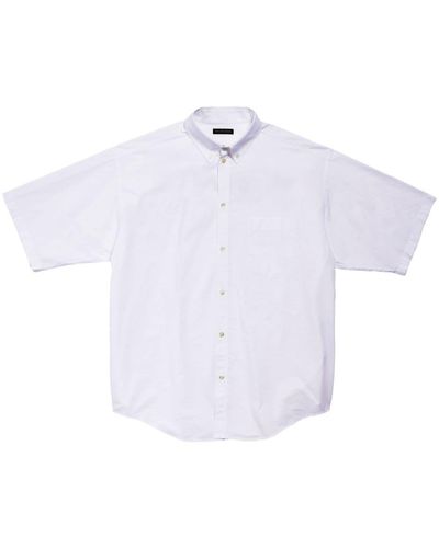 Balenciaga Hemd mit kurzen Ärmeln - Weiß