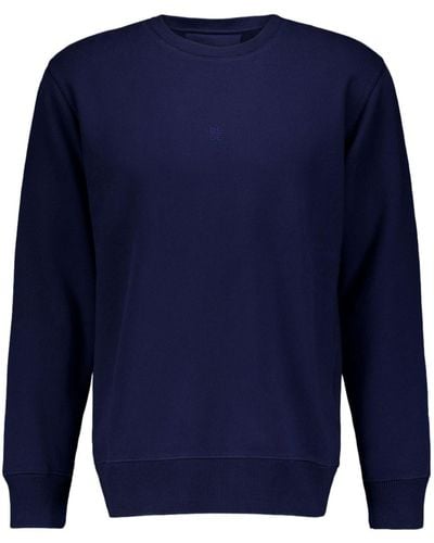 Givenchy Embroidered-Logo Cotton Sweatshirt - Blue