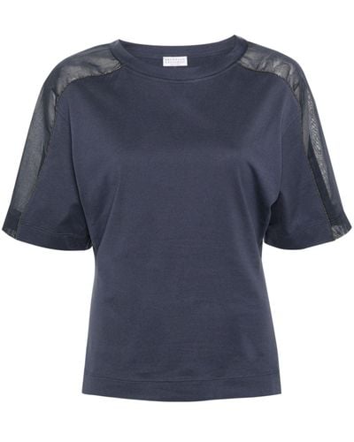 Brunello Cucinelli T-Shirts & Tops - Blue