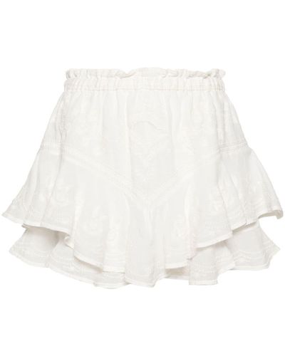Isabel Marant Elsa Layered Ramie Shorts - White