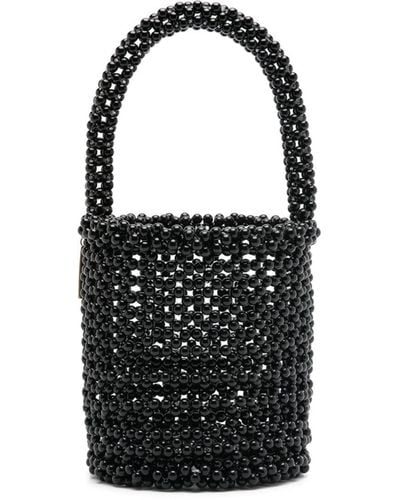 Nannacay Malia Bead-embellished Bucket Bag - Black