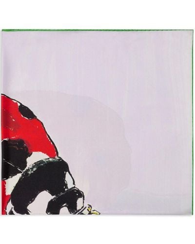 Burberry Ladybird-print Silk Scarf - Pink