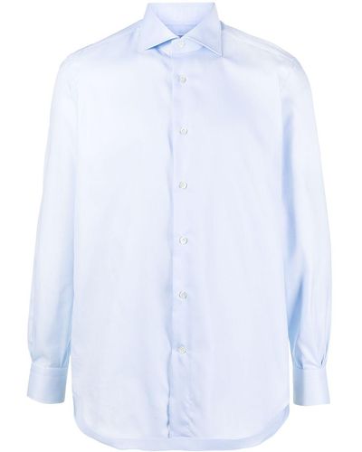 Mazzarelli Classic Collar Buttoned Shirt - White