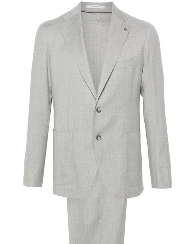 Tagliatore Single-breasted Virgin Wool Suit - Grey