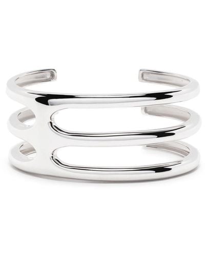 Tom Wood Cage Double Cuff Bracelet - White
