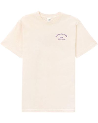 Sporty & Rich T-shirt en coton à slogan imprimé - Blanc