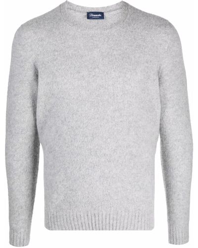 Drumohr Crew Neck Knitted Sweater - Grey