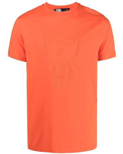 Karl Lagerfeld Ikonik Karl Logo T-shirt - Orange