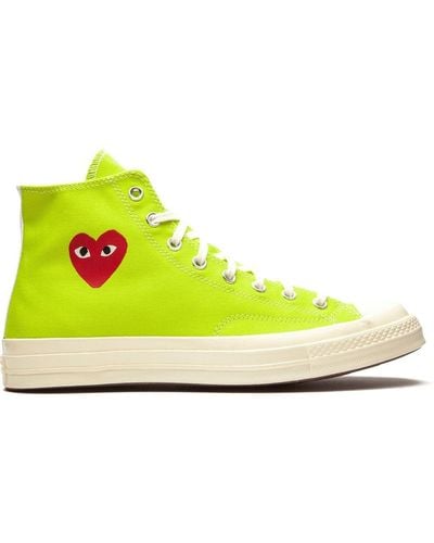 Converse X Comme Des Garçons Chuck 70 Hi Ac "bright Green" Sneakers