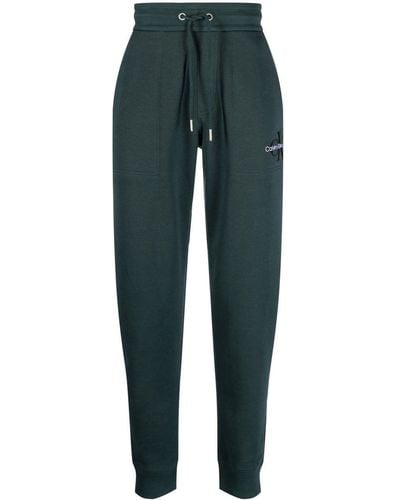 Calvin Klein Embroidered-logo Track Trousers - Green