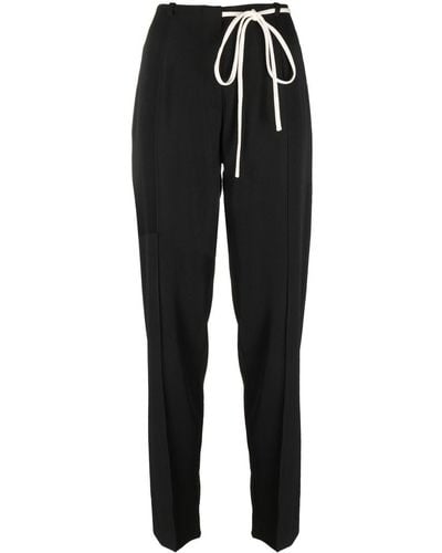 Sara Lanzi Drawstring-fastening Waistband Pants - Black
