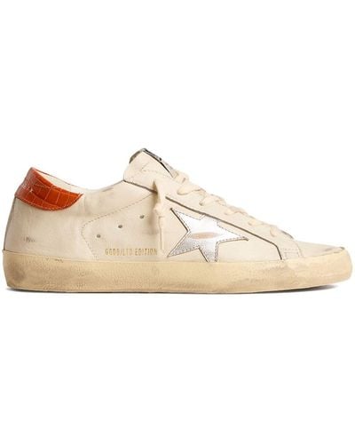 Golden Goose Super Star Panelled Leather Trainers - White