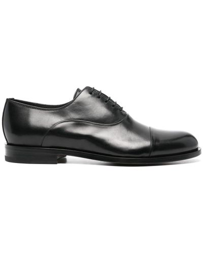 Tagliatore Leather Oxford Shoes - Black