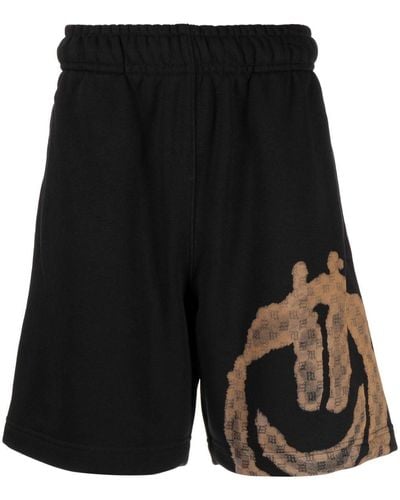MISBHV Pantalones cortos de chándal con monograma - Negro