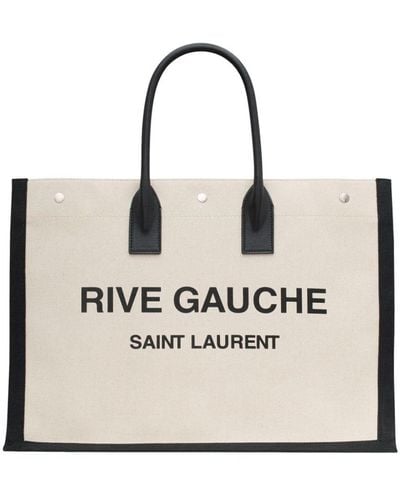 Saint Laurent Rive Gauche Greggio/ Tote Bag - Natural