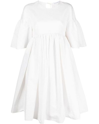 Cecilie Bahnsen Bow-embellished Minidress - White