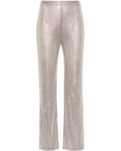 GIUSEPPE DI MORABITO Rhinestone-embellished Straight Pants - Gray