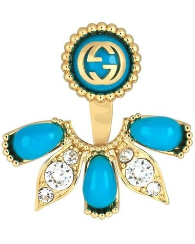 Gucci Pendiente Interlocking G - Azul
