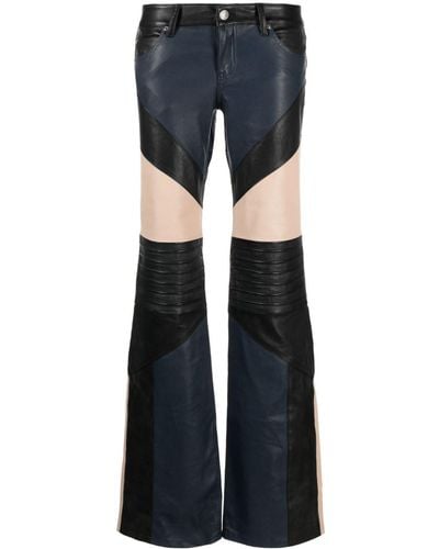 Zadig & Voltaire Paulin Panelled Flared Trousers - Blue