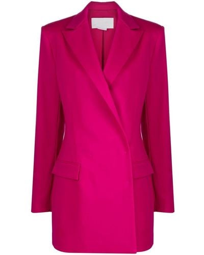 Genny Wrap-front Tailored Blazer - Pink