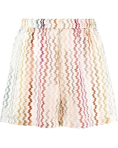 Missoni Zigzag Knitted Shorts - Pink