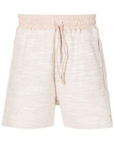 Amir Slama X Mahaslama Elasticated-waistband Cotton Shorts - Natural