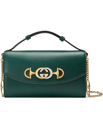 Gucci Zumi Smooth Leather Mini Shoulder Bag - Green