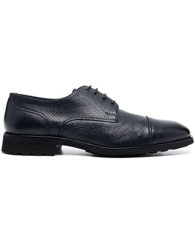 Casadei Anticato Leather Derby Shoes - Blue