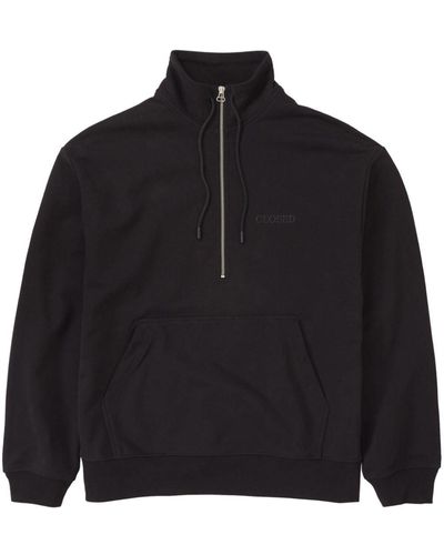 Closed Half-zip Organic-cotton Sweatshirt - Black